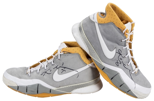 2005 Kobe Bryant Game Used & Signed LA Lakers Nike Sneakers (Player LOA & JSA)